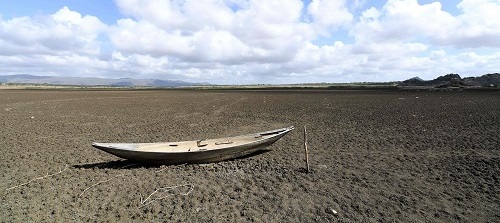 dry Cedro reservoir in Quixad&aacute;, Brazil