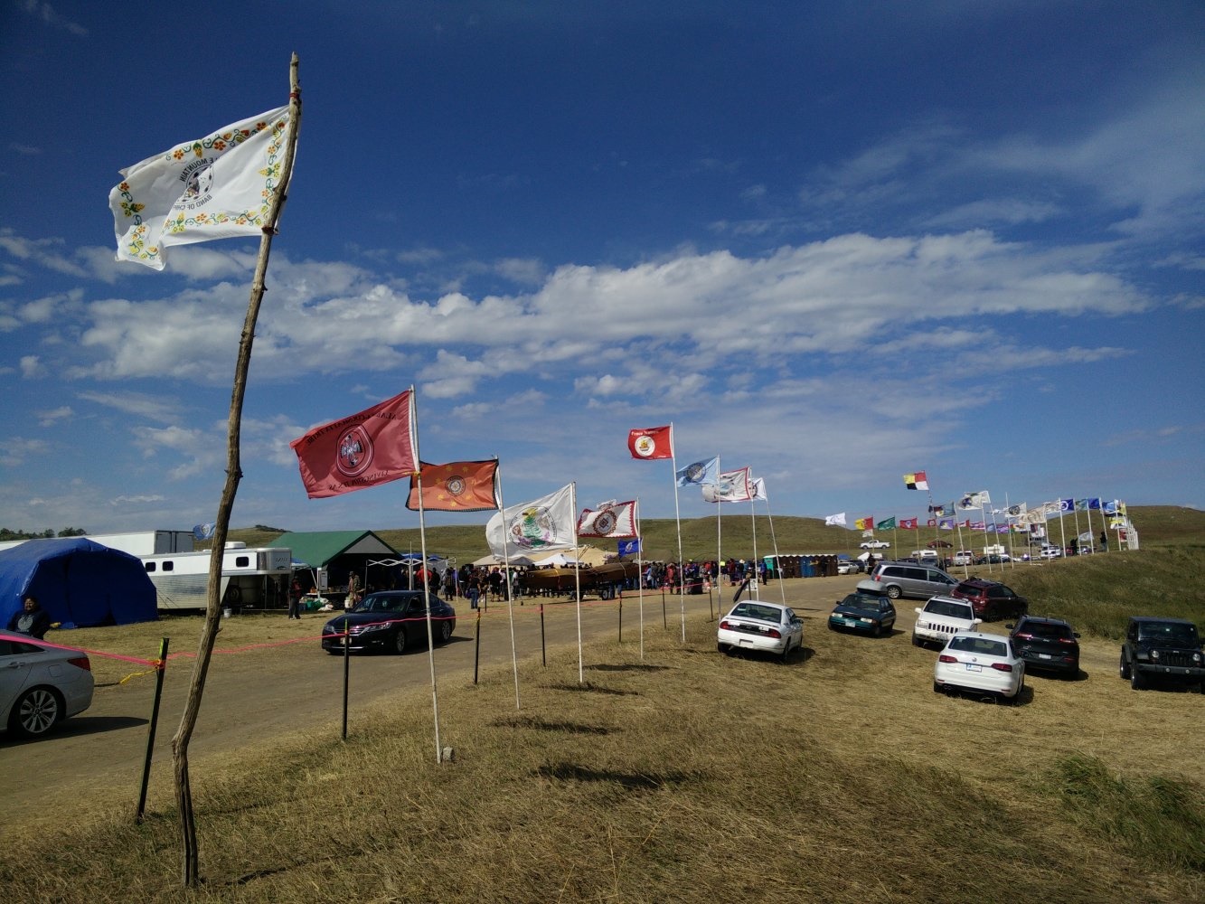 In 2015, thousands gathered in North Dakota to demonstrate against the Dakota Access pipeline in the year&rsquo;s most visible public protest in the United States. Opponents of the Keystone XL pipeline are preparing to renew the fight against a suddenly revived project. Photo courtesy of Creative Commons