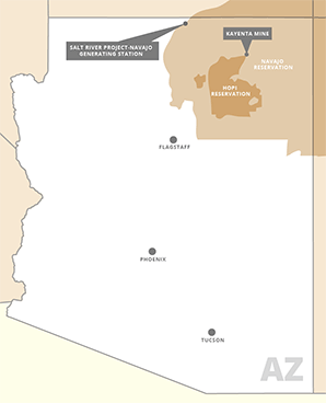Navajo and Hopi reservation map