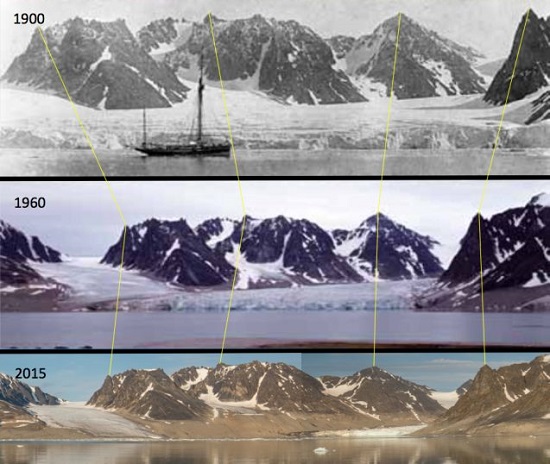 Waggonwaybreen glacier in Svalbard Norway