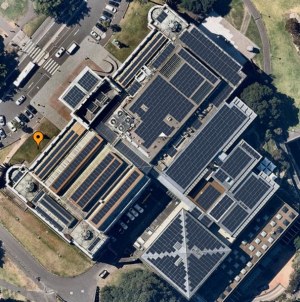 The Art Gallery of NSW as it would look with solar panels.