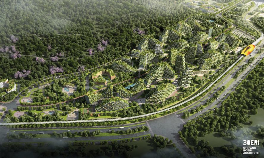 Liuzhou Forest City by Stefano Boeri Architetti, Forest City by Stefano Boeri Architetti, Forest City China, pollution fighting Forest City, Forest City air pollution, urban design Forest City, Liuzhou urban design,