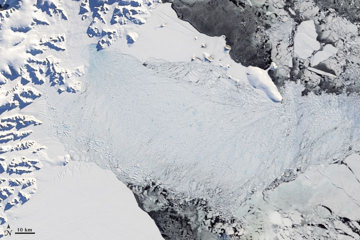 Larsen B Ice Shelf before its breakup in 2002.