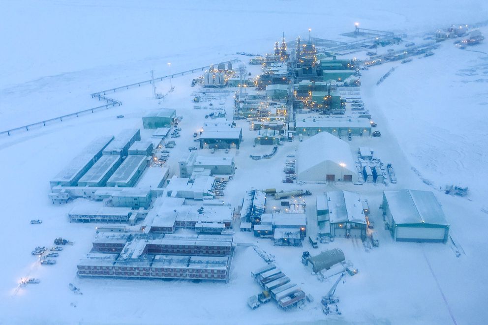 The Alpine Central Facility serves as the hub for the Alpine oil field. Alpine is only connected to existing oil development infrastructure by seasonal ice roads and by air. (Loren Holmes / Alaska Dispatch News)