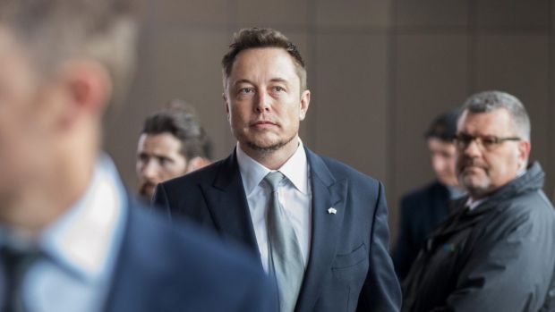 Elon Musk in Adelaide on Friday.