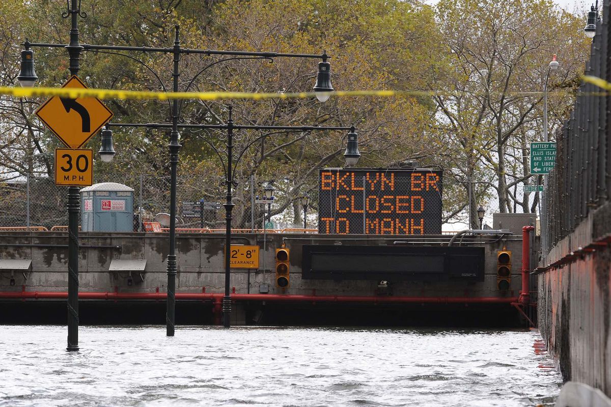 The Hugh L. Carey Tunnel in New York was flooded by Hurricane Sandy Hurricane Sandy in Oct. 2012.