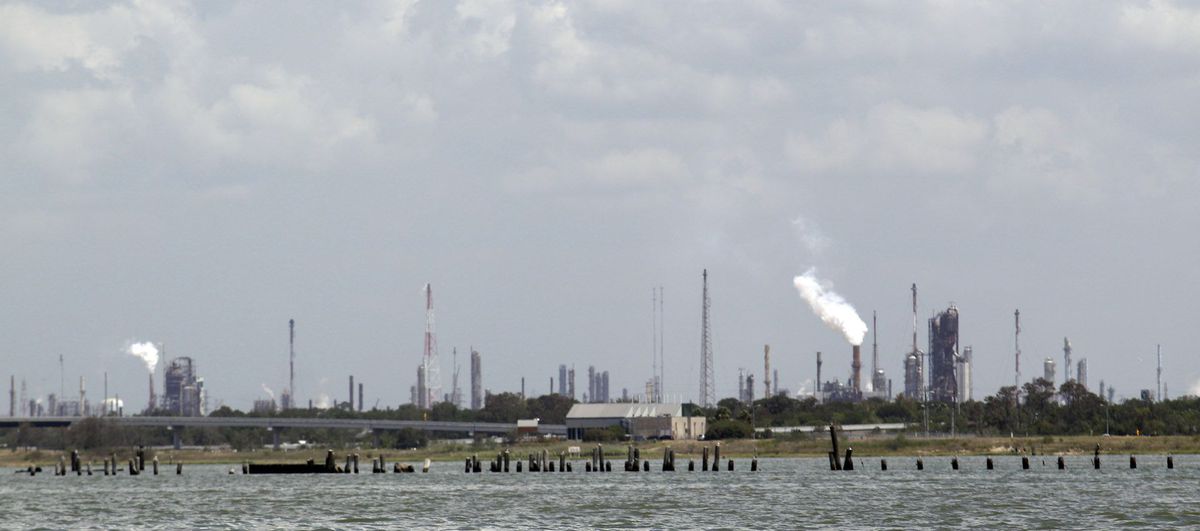 The Exxon Mobile Baytown complex in Baytown, Texas. The Exxon Mobile Baytown complex in Baytown, Texas.