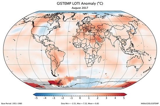 GISTEMP LOTI Anomaly Aug 2017