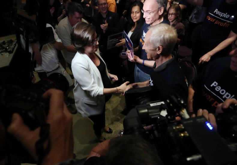 NDP leadership candidate Niki Ashton meets with supporters