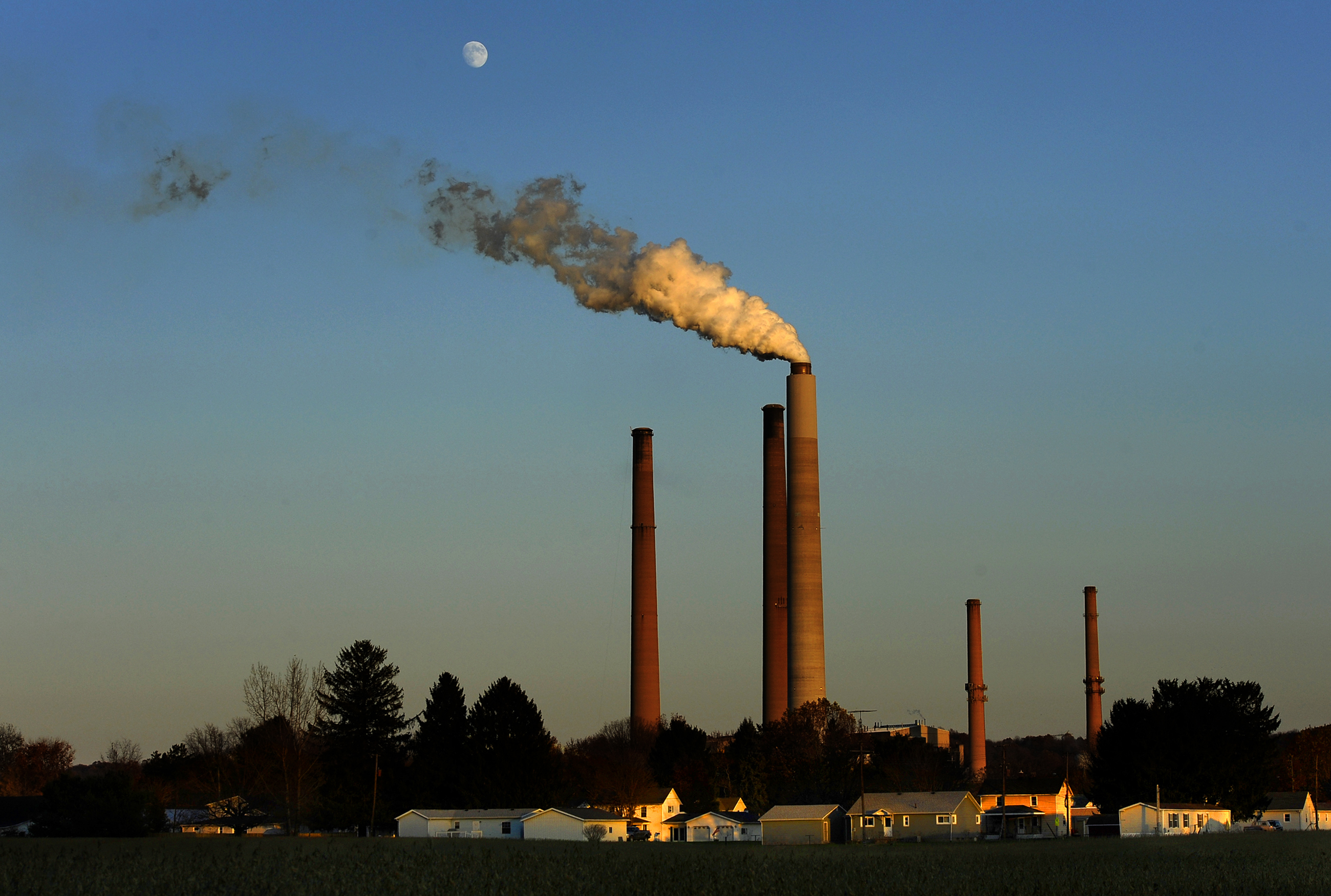 The A.E.P. (American Electric Power) coal burning plant in Conesville, Ohio. 