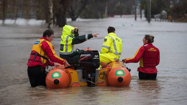 Surf lifesavers on Riverlaw Tce in July.