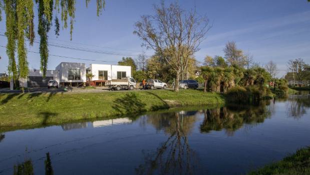 A new house on Riverlaw Tce is raised high due to flood risks.