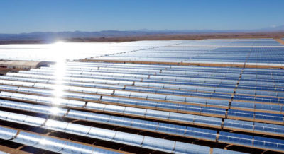 The first phase of Morocco's huge new solar farm, Noor 1, was completed in the Sahara in 2016.&nbsp;