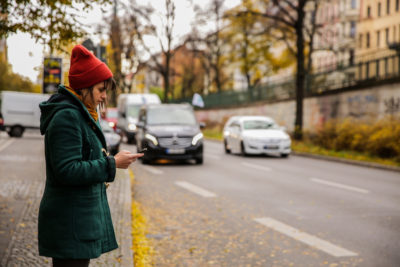 Ride-sharing systems like the German company door2door's Allygator shuttle allow passengers to hail small public buses using their phones.