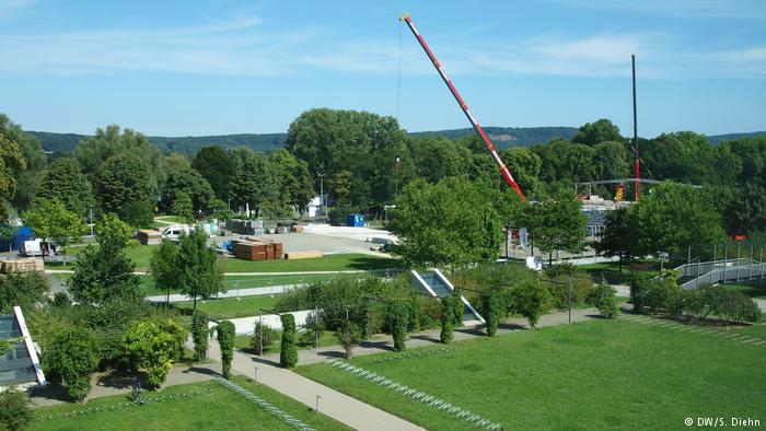 Beginning of construction at COP23 facility in DW's backyard in Bonn (DW/S. Diehn)