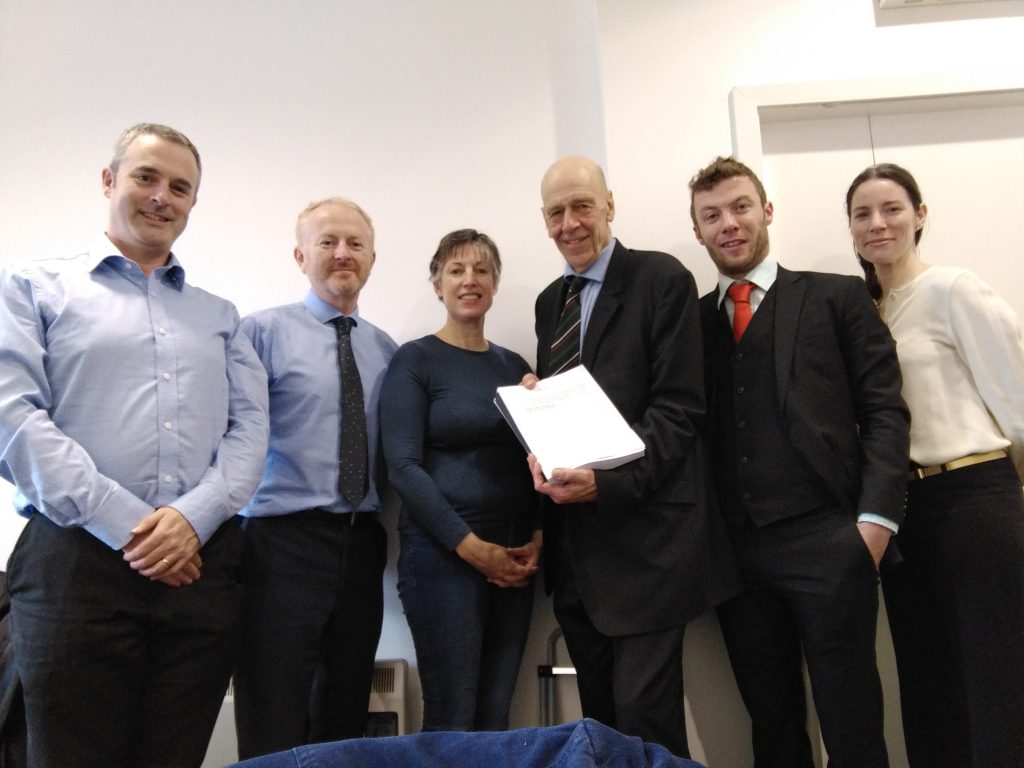 Friends of the Irish Environment with solicitor Fred Logue (left) Photo: FIE