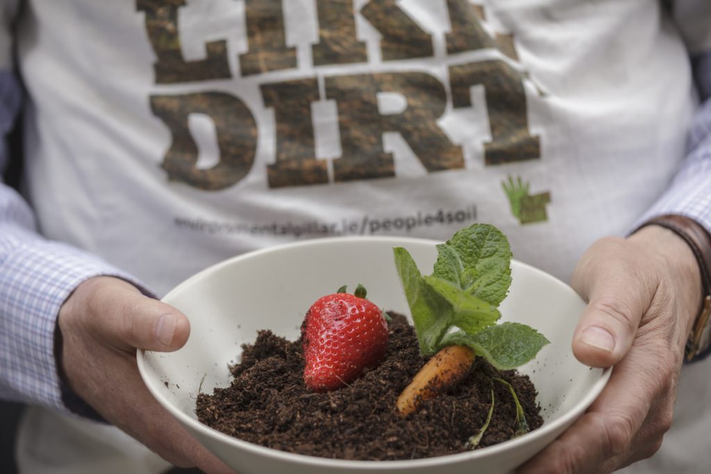Edible soil dish to promote the People4Soil Campaign Photo: Niall Sargent