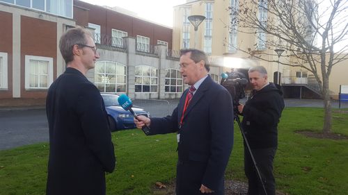 Oisin Coghlan being interviewed on RTE at Citizens' Assembly Photo: SCC