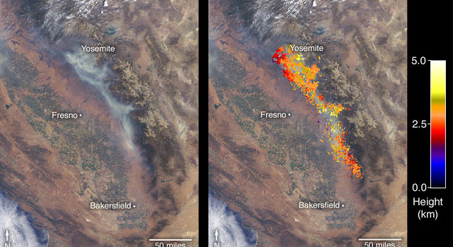 slide 3 - Ferguson Fire near Yosemite National Park on July 29