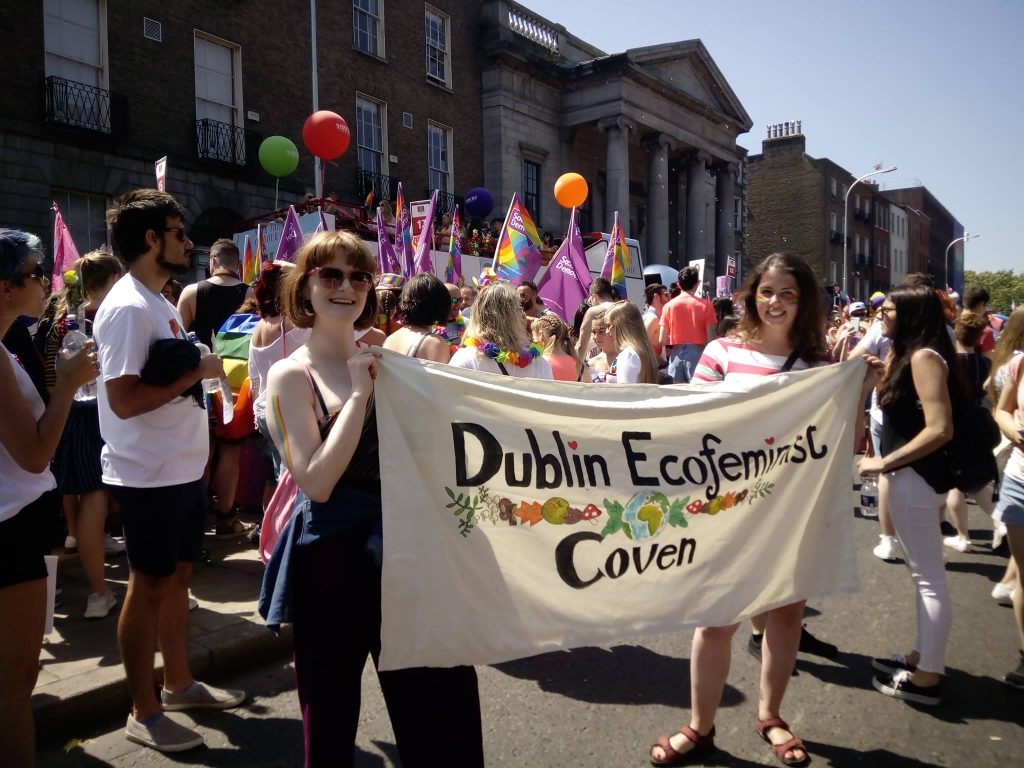Irish eco-feminism grouping at Gay Pride 2018 Photo: Dublin Eco-Feminist Coven