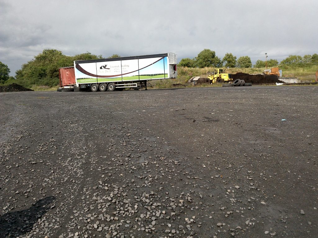 Peat bed trailer at the Derrycrave sit on 28 July 2018 Photo: Friends of the Irish Environment