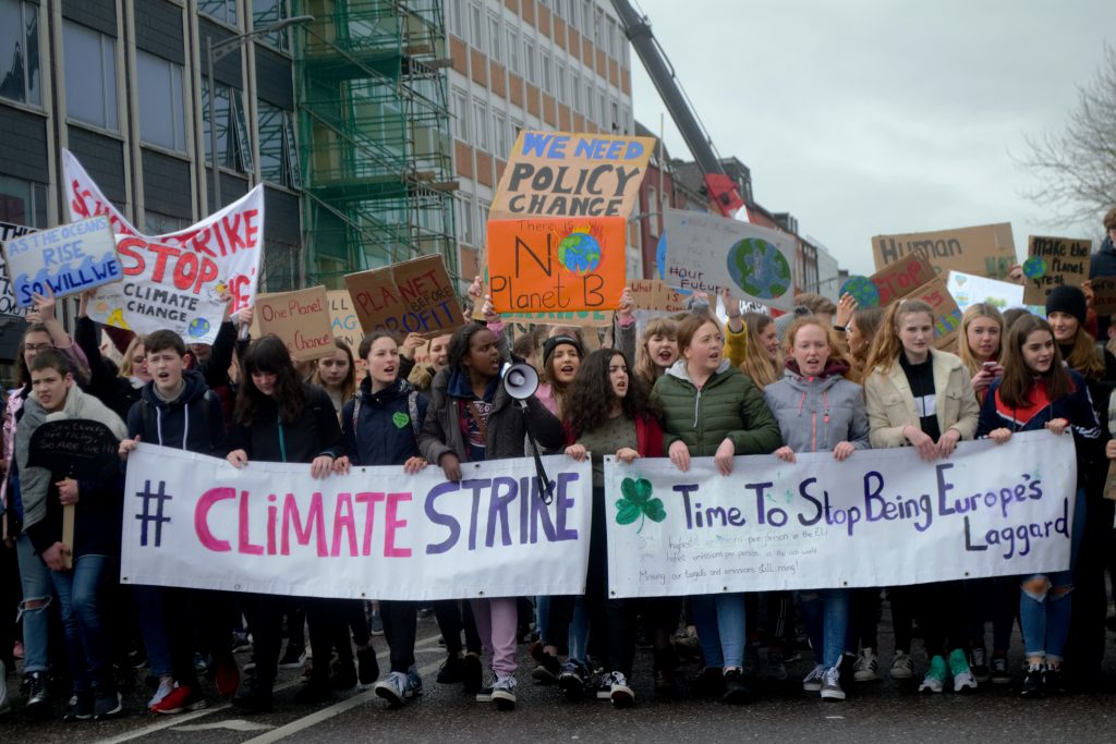 Cork climate strike march Photo: Shamim Malekmian
