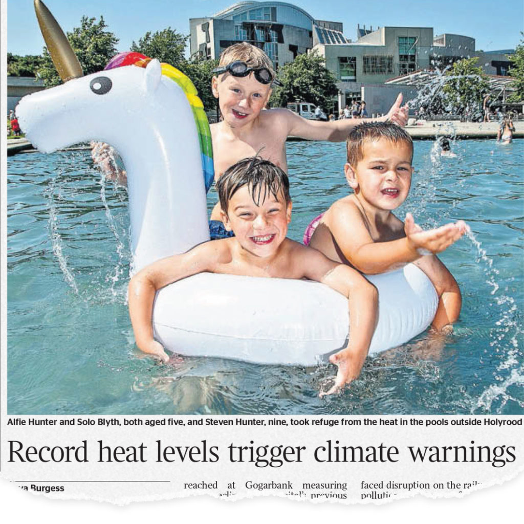 Newspaper clipping from The Scottish edition of the Times, 26 July 2019