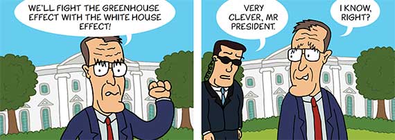 George Bush and the greenhouse effect