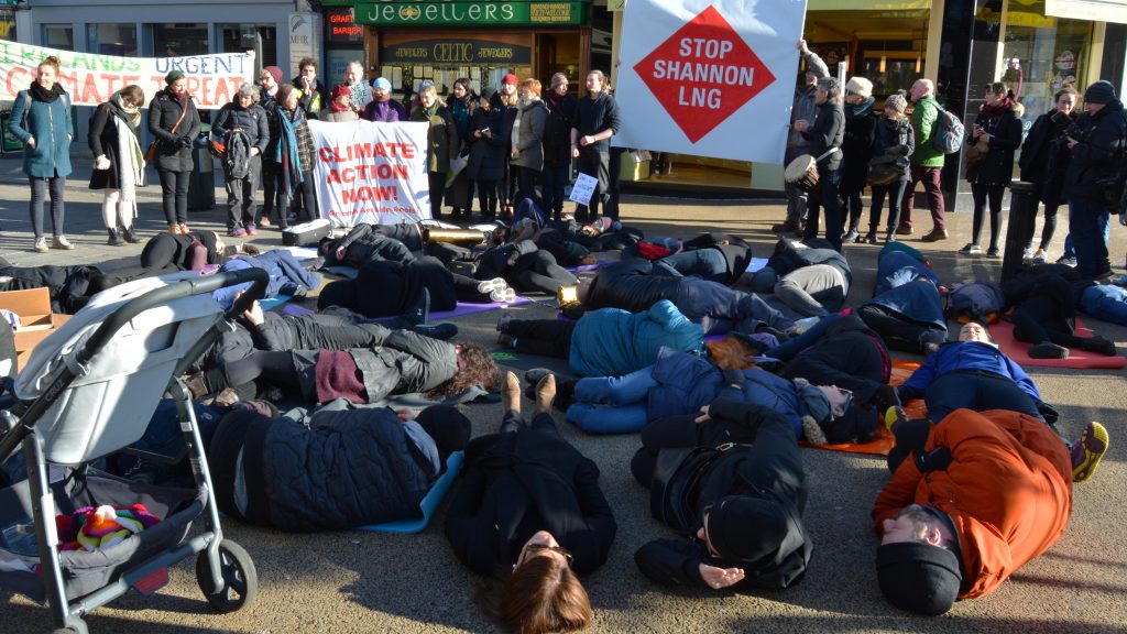 Die-in protest against Shannon LNG Photo: Kayle Crosson