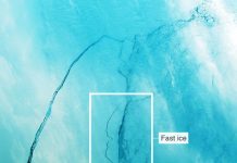 Drifting Antarctic iceberg A-68 opens up clear water