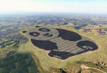 China just built a 250-acre solar farm shaped like a giant panda