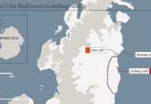 Antarctica′s Larsen C ice shelf: New rift detected.