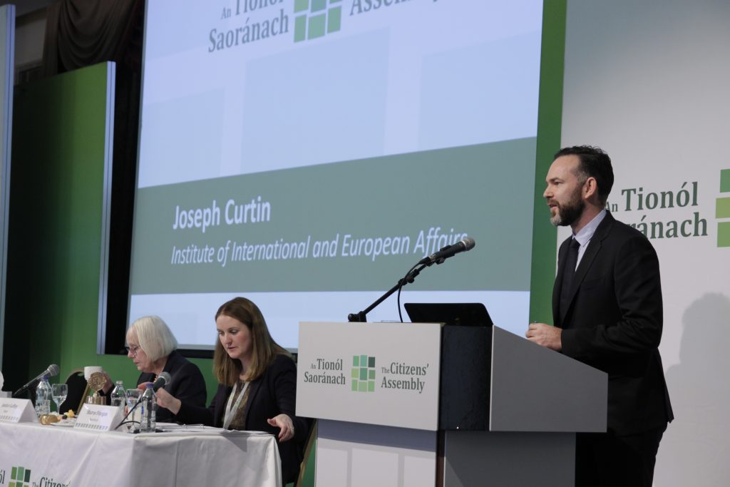 Joseph Curtin IIEA Citizens Assembly Photo: Niall Sargent