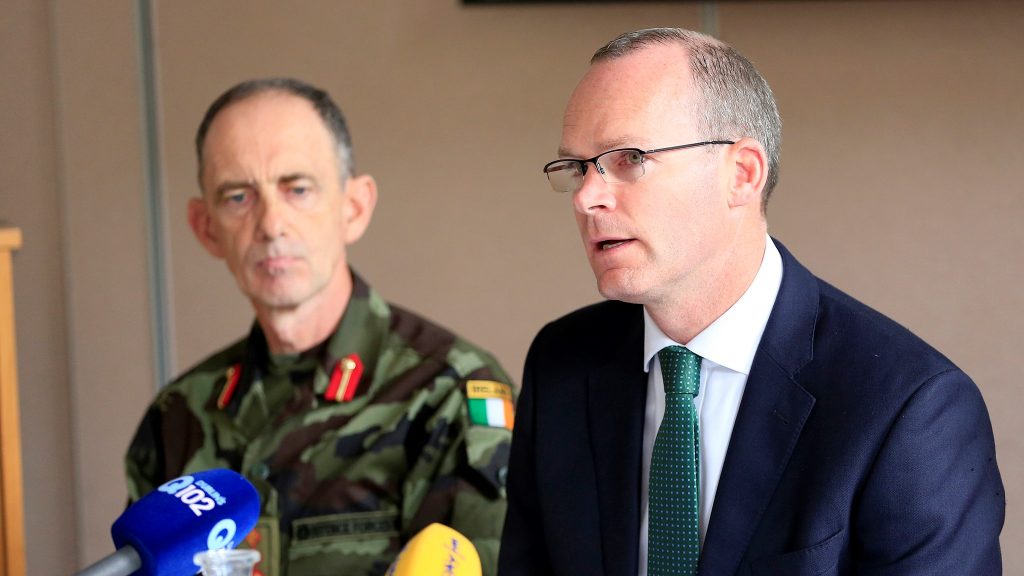 The T&aacute;naiste Simon Coveney, TD Photo: Irish Defence Forces