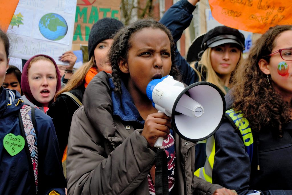 Climate strike in Cork city Photo: Shamim Malekmian
