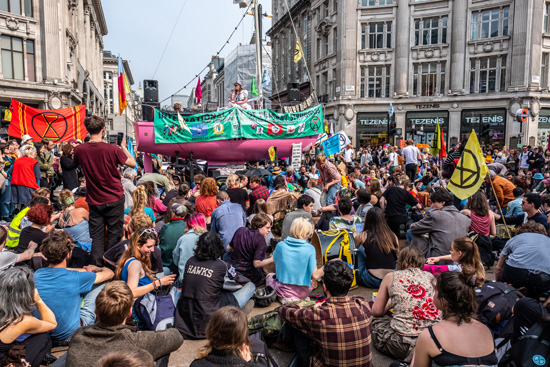 Extinction Rebellion in London, Easter 2019