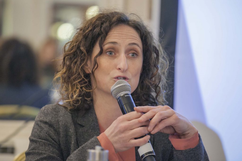 MEP Lynn Boylan, Sinn Fein at Environmental Pillar hustings, May 2019 Photo: NIall Sargent 
