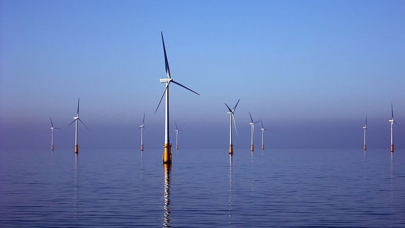 Offshore wind turbines at Barrow Offshore Wind off Walney Island in the Irish Sea Photo: Andy Dingley