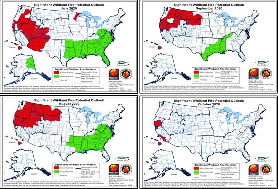 Fire forecast charts