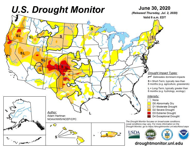 Drought monitor chart