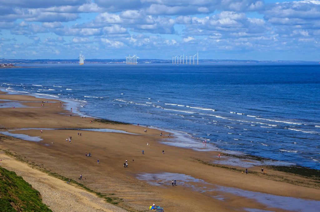 Redcar, Tees-side Wind Farm seen from Saltburn by the Sea, North Yorkshire