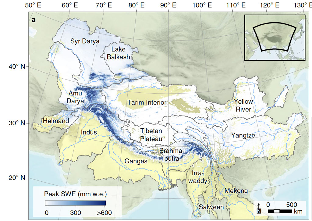 Map of high-mountain Asia, showing major rivers and basins